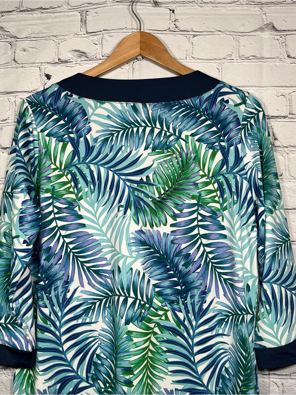 Caribbean Joe Floral Dress Womens Size Large Multicolor Large 3/4 Sleeve - Picture 8 of 9